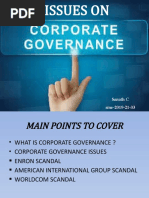 ISSUES ON Corp Gov