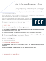 Relatório de inspeção do Corpo de Bombeiros