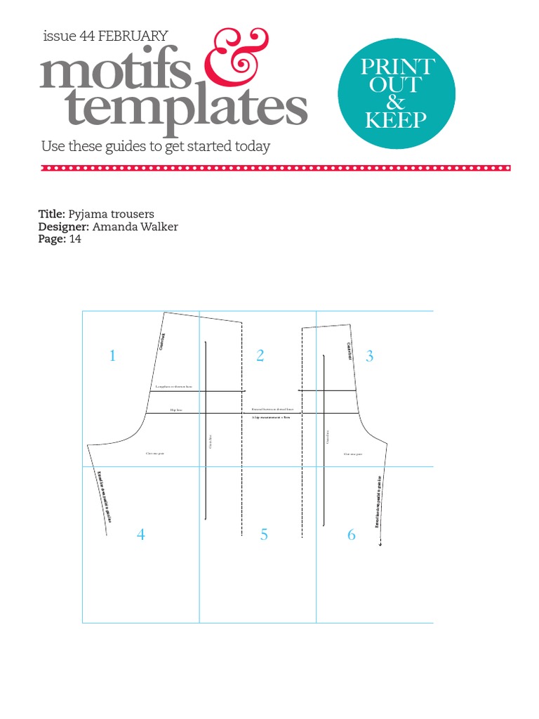 Pyjama Trousers Sewing Pattern: A Six-Page Guide | PDF | Clothing