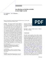 The Effect of Aluminum Alloying On Ductile-To-Brittle Transition in Hadfield Steel Single Crystal