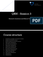 QRM - Session 3: Research Questions and Ethical Concerns