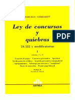 LEY DE CONCURSOS Y QUIEBRAS. Tomo 1. Marcelo Gebhardt PDF