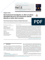 Electrochemical Investigation On Effect of Sodium Thiosulfate (Na S O) and Ammonium Chloride (NH CL) On Carbon Steel Corrosion