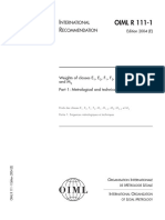 R111-1-E2004 Metrological & Technical Requirements For Masses & Weights