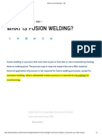 What Is Fusion Welding - TWI PDF