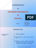 Customer Management in Services
