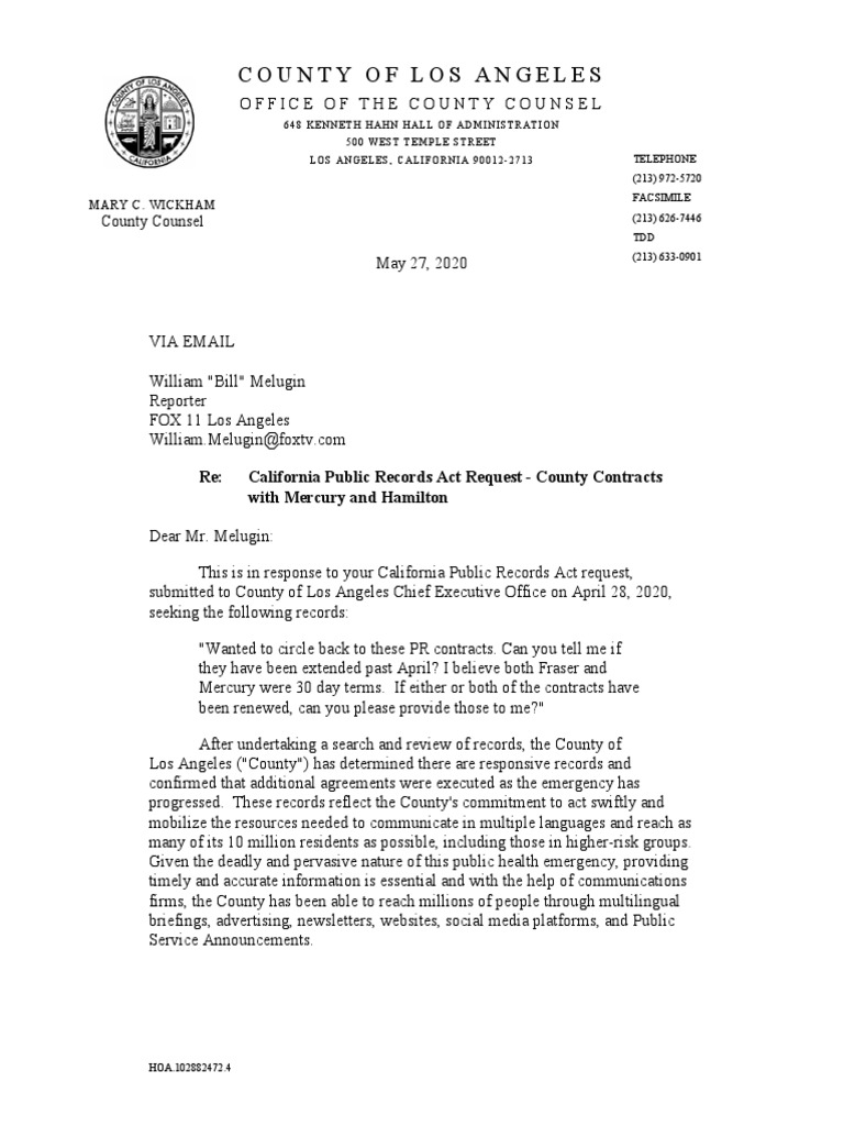 Fraser Communications and Mercury Public Affairs Contract Renewal PDF