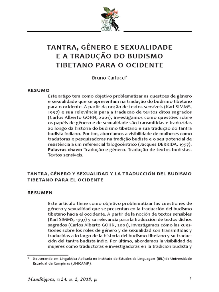 PDF) CONTINUUM TRADUTÓRIO: CONSIDERAÇÕES SOBRE A TRADUÇÃO INDIRETA DE  TEXTOS BUDISTAS TIBETANOS PARA O PORTUGUÊS BRASILEIRO