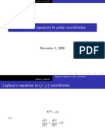 Laplace's Equation in Polar Coordinates: November 1, 2008