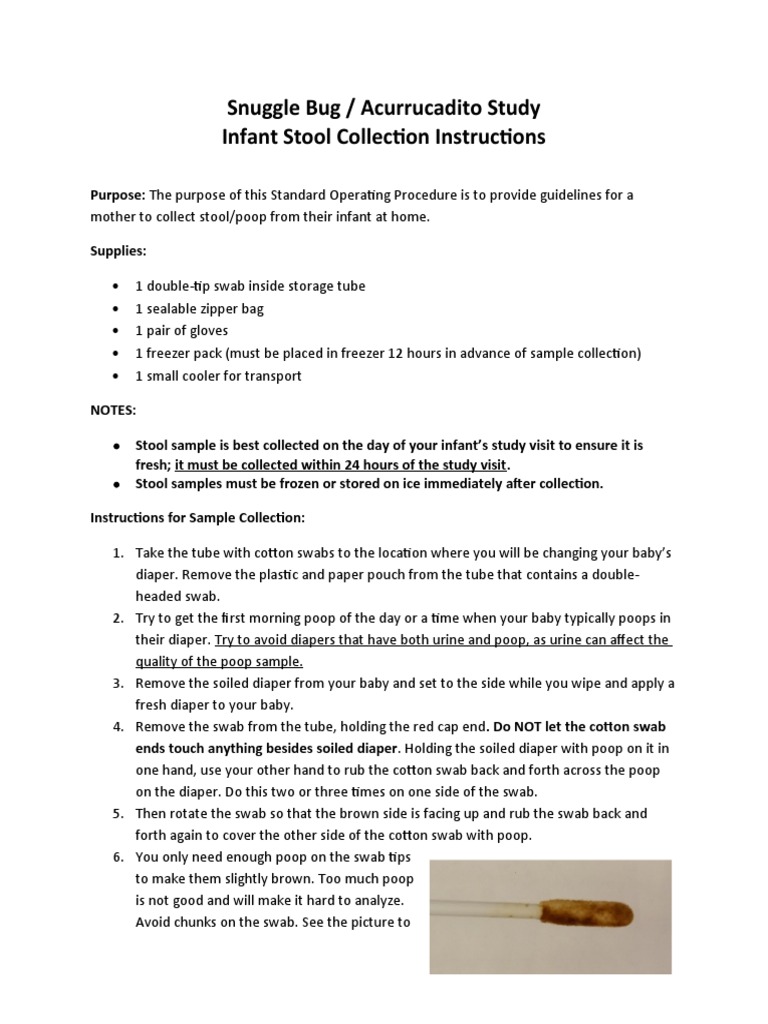 Infant Stool Sample Collection Guide | PDF | Nature
