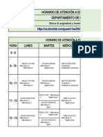 Horario de Atención A Estudiantes 2020-2S