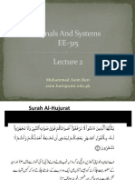 Signals and Systems EE-315: Muhammad Asim Butt Asim - Butt@umt - Edu.pk