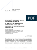 Dialnet LaCuestionJudiaEnLaPrensaColombiana19331939 5139643 PDF