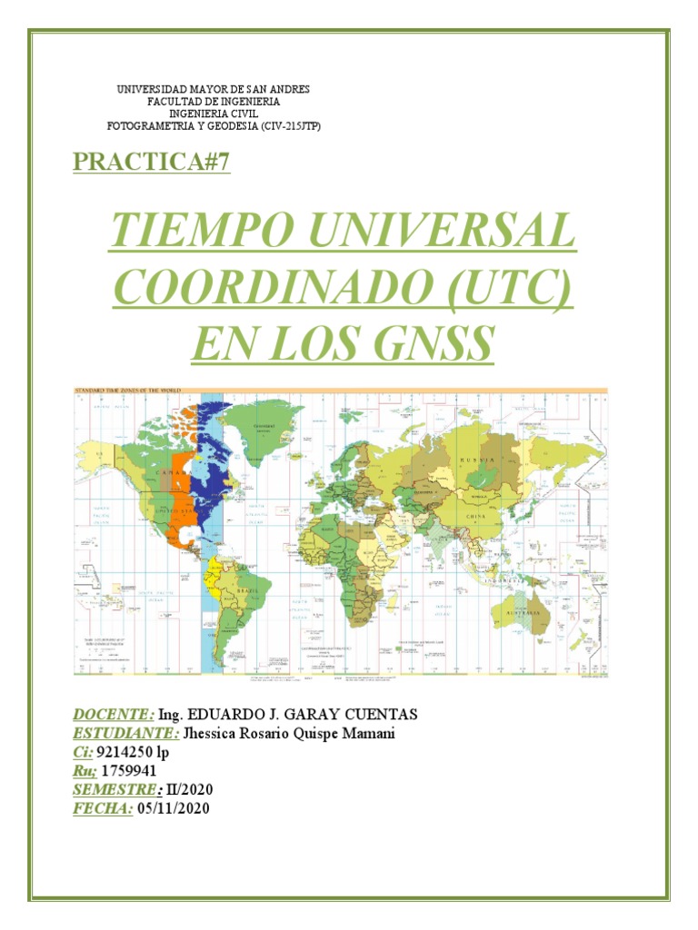 UTC y su Aplicación en GNSS | PDF | Sistema de Posicionamiento Global ...