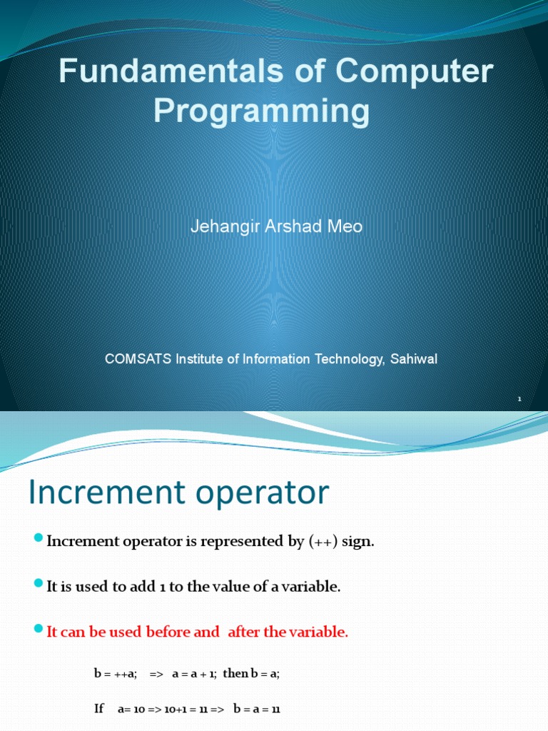 C++ Programming Basics and Operators | PDF | Software Engineering ...