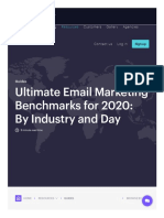 Ultimate Email Marketing Benchmarks For 2020