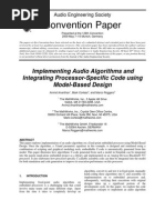 Convention Paper: Implementing Audio Algorithms and Integrating Processor-Specific Code Using Model-Based Design