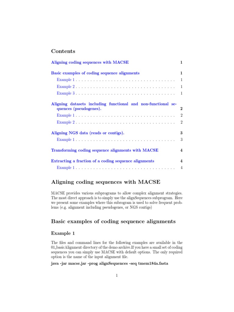 Macse | PDF | Genetic Code | Sequence Alignment