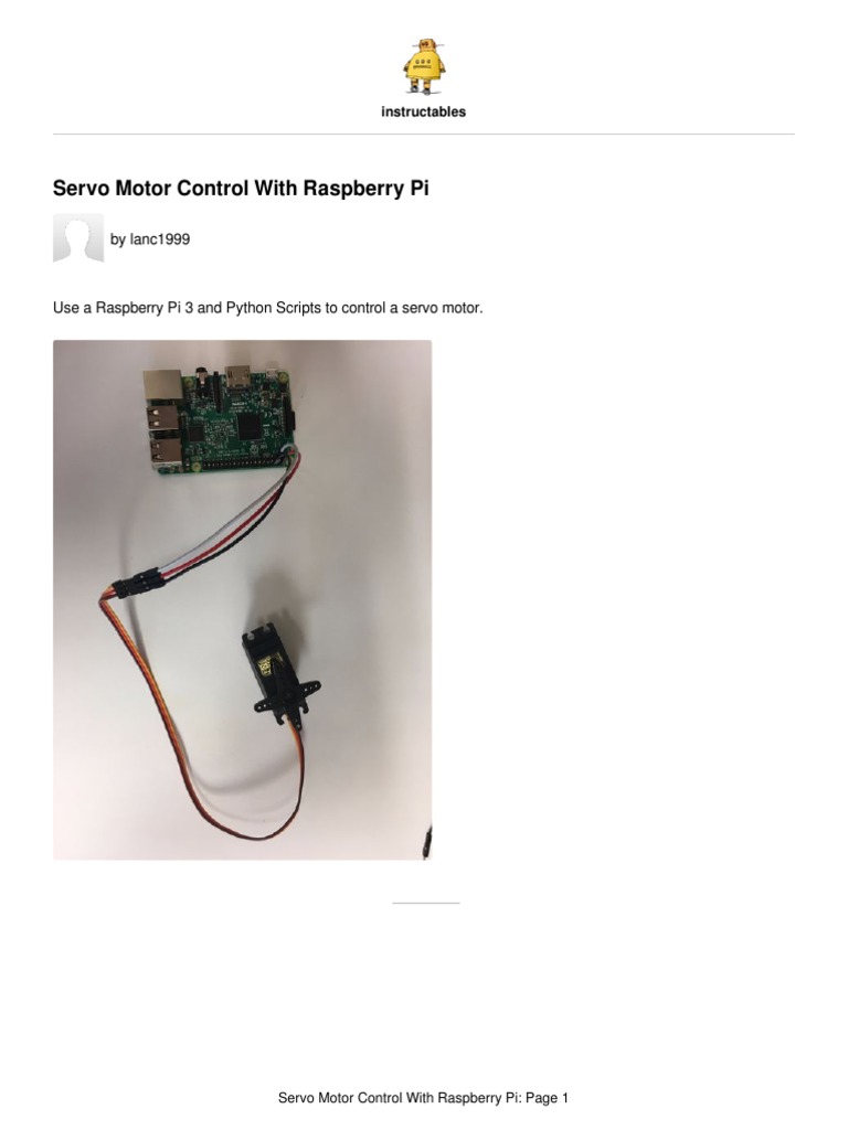 Controlling a Servo Motor with Raspberry Pi: A Step-by-Step Guide to ...