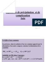 Equilibres de Précipitation 2