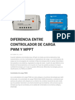 Diferencia Entre Controlador de Carga PWM y MPPT
