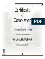 Pandemic Ipe Certificate 3 Hours Pandemic Flu Ipe Event Walsh