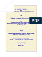 Updated Form - I: For Extension of Validity of Environmental Clearance