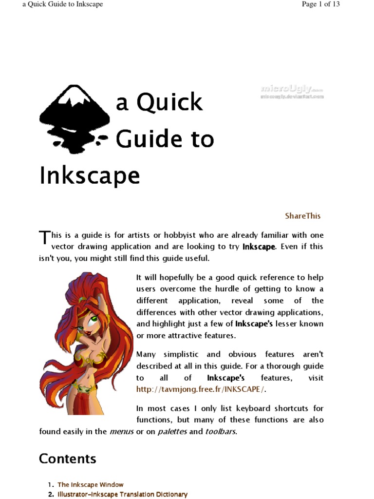 A Quick Guide To Inkscape | PDF | Adobe Illustrator | Human–Computer ...