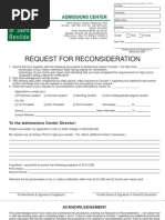 Request for Reconsideration