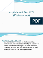 Republic Act. No. 9175 (Chainsaw Act)