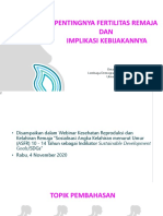 Omas Bulan Samosir - Pentingnya Fertilitas Remaja Dan Implikasi Kebijakannya - 4 November 2020 PDF