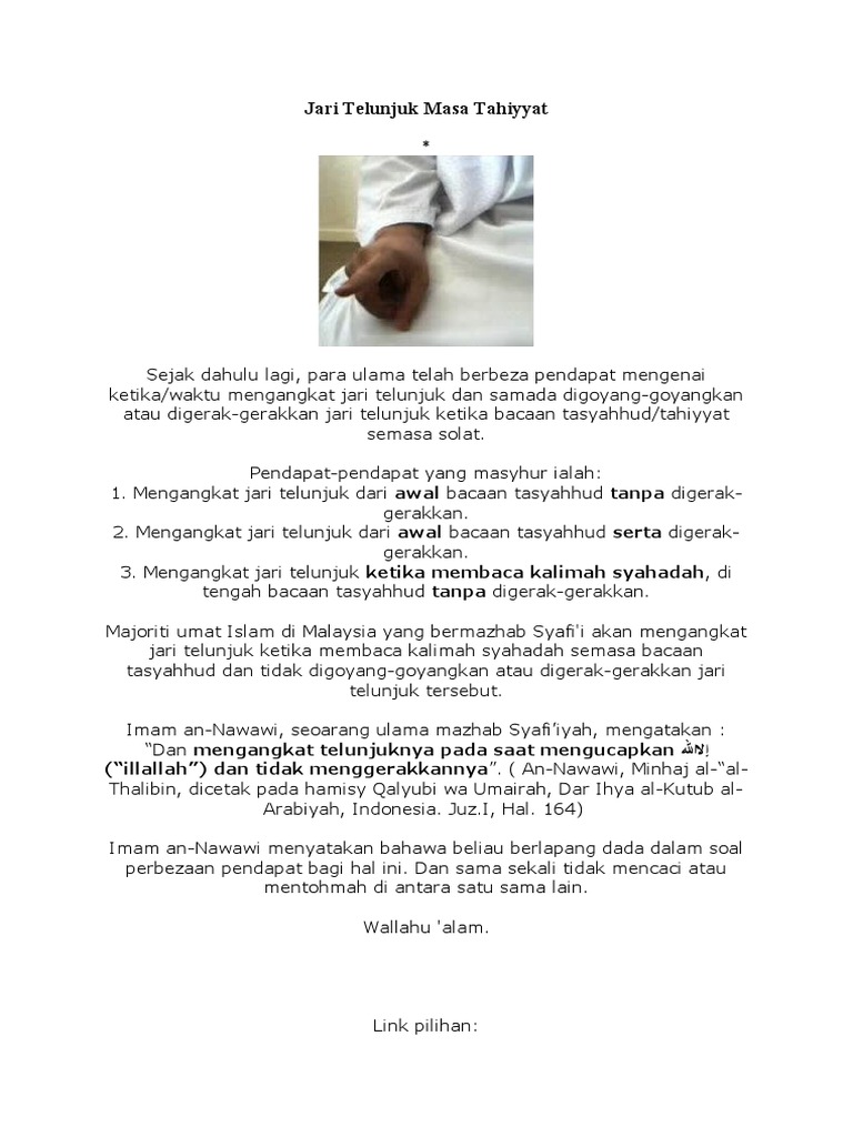 Jari Telunjuk Masa Tahiyyat  PDF