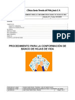 PROCEDIMIENTO PARA LA CONFORMACIÓN DE BANCO DE HOJAS DE VIDA