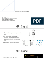 Module 11: Basics of MRI: Arnold Bakker