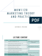 Pricing Strategies for Marketing Theory and Practice Lectures