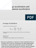 Average Acceleration and Instantaneous Acceleration