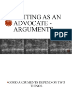 Pointers On Writing Arguments