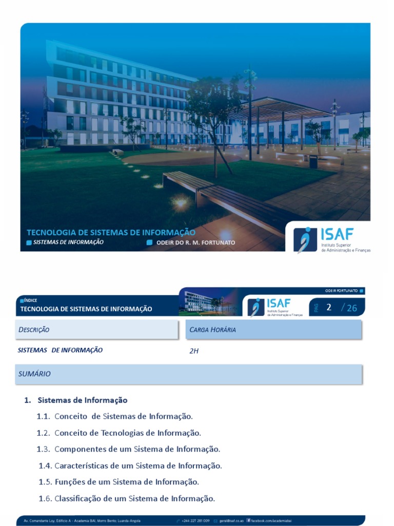 Conceitos de Sistemas de Informação | PDF | Sistema de informação | Dados