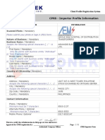 CPRS - Importer Profile Information: Data Item Information Scanned Photo / Mandatory