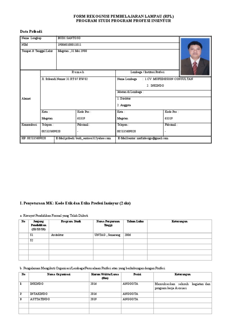 Form Penilaian RPL | PDF | Bisnis | Teknologi & Rekayasa