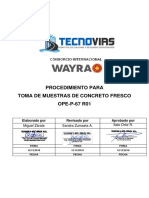 Ope-P-67 R01 Toma de Muestra de Concreto