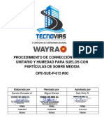 OPE-SUE-P-015 R00 Corrección de Peso Unitario y Humedad para Suelos Con Partículas Sobre Medida