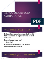 Intravenous Fluid Computation