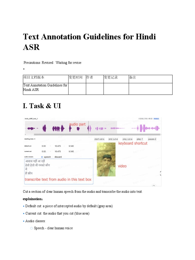 Hindi ASR Annotation Guidelines | PDF | Speech Recognition | Speech