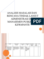 Analisis Masalah Admin Dan Manajemen