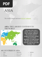 The World's Largest and Most: Diverse Continent