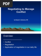 Negotiating to Manage Conflict