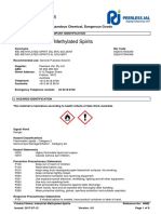 Safety Data Sheet for Industrial Methylated Spirits