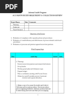 Internal Audit Program Accounts Receivable/Credit & Collections Review