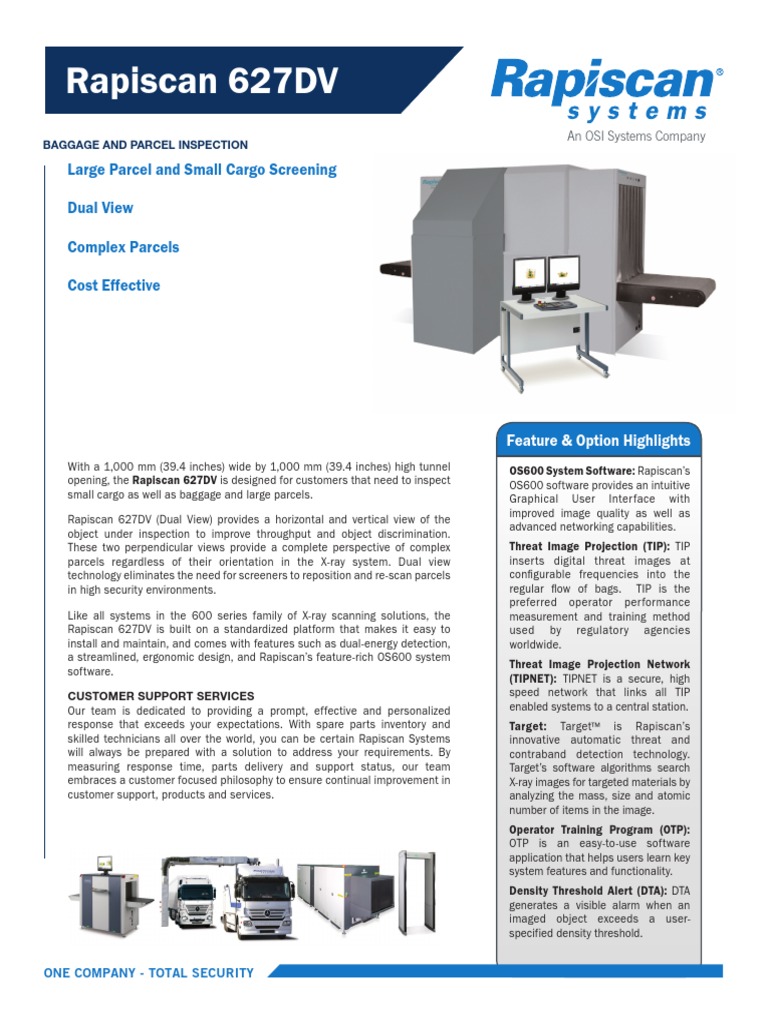 Rapiscan Specifications PDF | PDF | Osi Model | Radiography